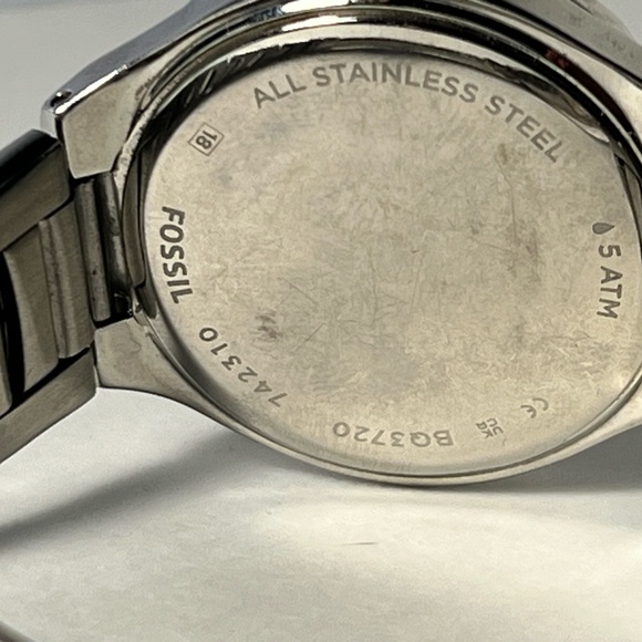 Fossil Eevie Multifunction Silver and Blue Watch with Crystal Accents - Picture 5 of 7